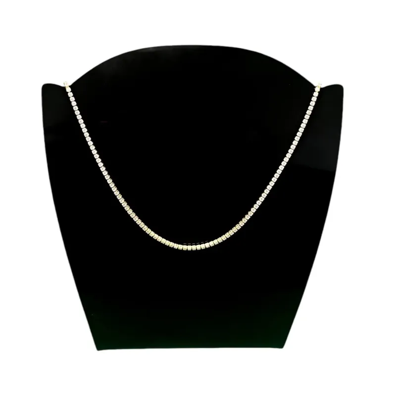 CHOKER RIVIERA FINO COM ZIRCONIA CRISTAL E EXTENSOR - BANHADO A OURO 18K CHOKER RIVIERA FINO COM ZIRCONIA CRISTAL E EXTENSOR - BANHADO A OURO 18K