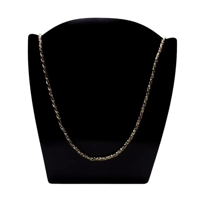 CORRENTE  CORDÃO BAIANO GROSSO TRABALHADO 60CM- BANHADO A RÓDIO NEGRO CORRENTE  CORDÃO BAIANO GROSSO TRABALHADO 60CM- BANHADO A RÓDIO NEGRO