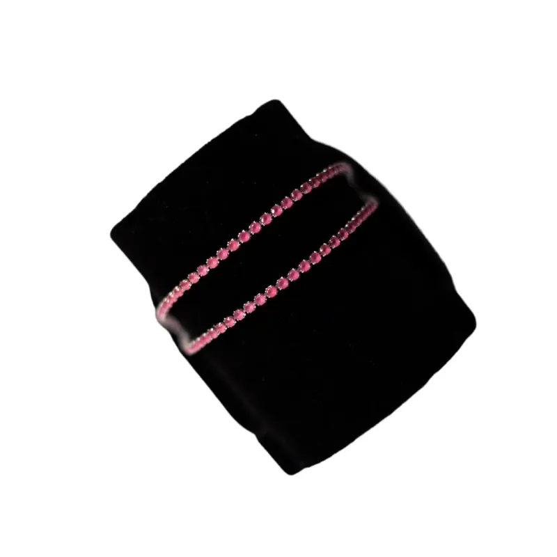 PULSEIRA DUPLA RIVIERA ZIRCONIA PINK COM EXTENSOR- BANHADO A RÓDIO BRANCO PULSEIRA DUPLA RIVIERA ZIRCONIA PINK COM EXTENSOR- BANHADO A RÓDIO BRANCO