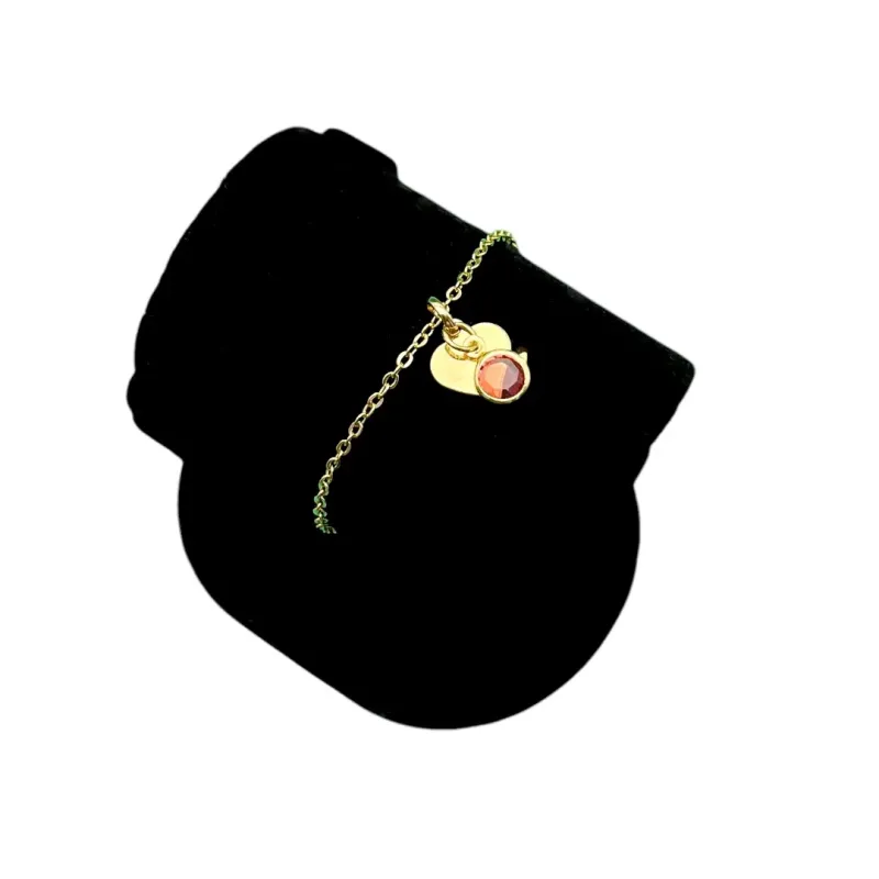 PULSEIRA ELO PORTUGUES FINO COM PONTO DE LUZ PINK E CORAÇÃO CHEIO LISO COM EXTENSOR  - BANHADO A OURO 18K PULSEIRA ELO PORTUGUES FINO COM PONTO DE LUZ PINK E CORAÇÃO CHEIO LISO COM EXTENSOR  - BANHADO A OURO 18K