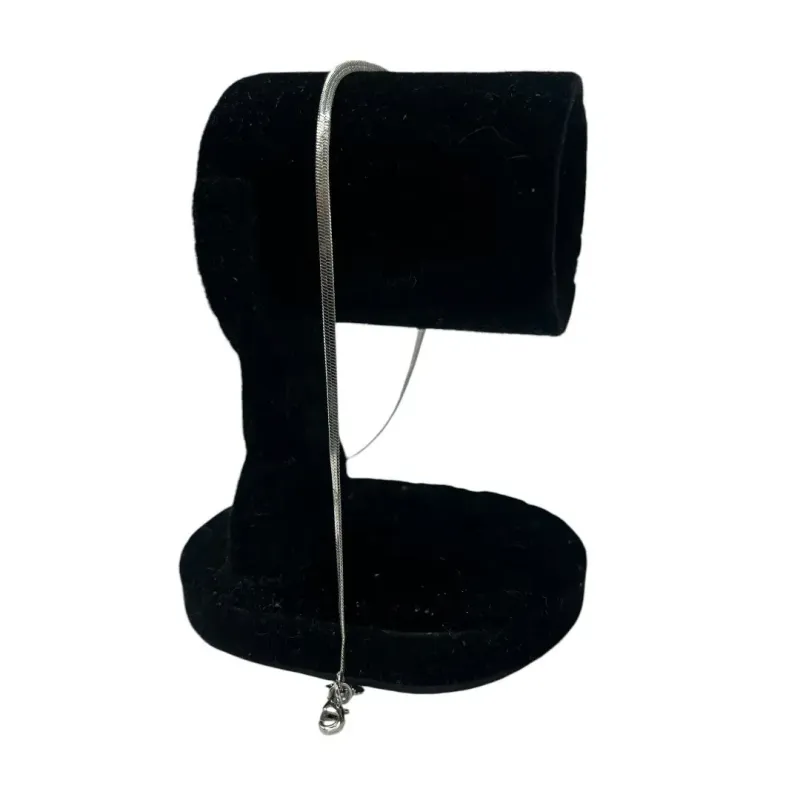 TORNOZELEIRA RABO DE RATO COM EXTENSOR - BANHADO A RÓDIO BRANCO TORNOZELEIRA RABO DE RATO COM EXTENSOR - BANHADO A RÓDIO BRANCO