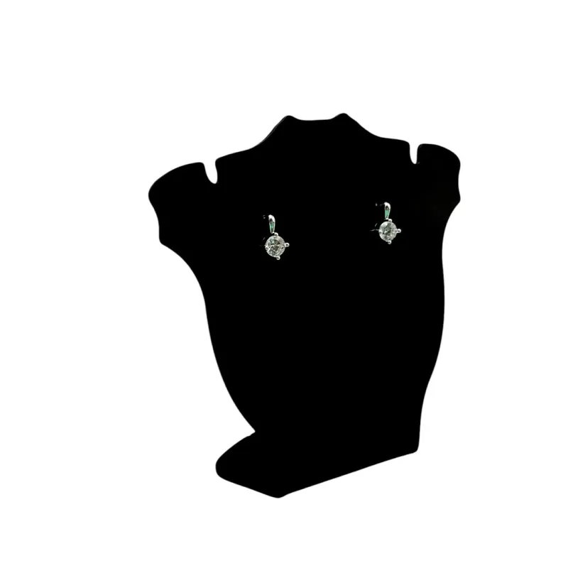 BRINCO PEQUENO PENDURADO COM PONTO DE LUZ EM ZIRCONIA CRISTAL - BANHADO A PRATA 925 BRINCO PEQUENO PENDURADO COM PONTO DE LUZ EM ZIRCONIA CRISTAL - BANHADO A PRATA 925