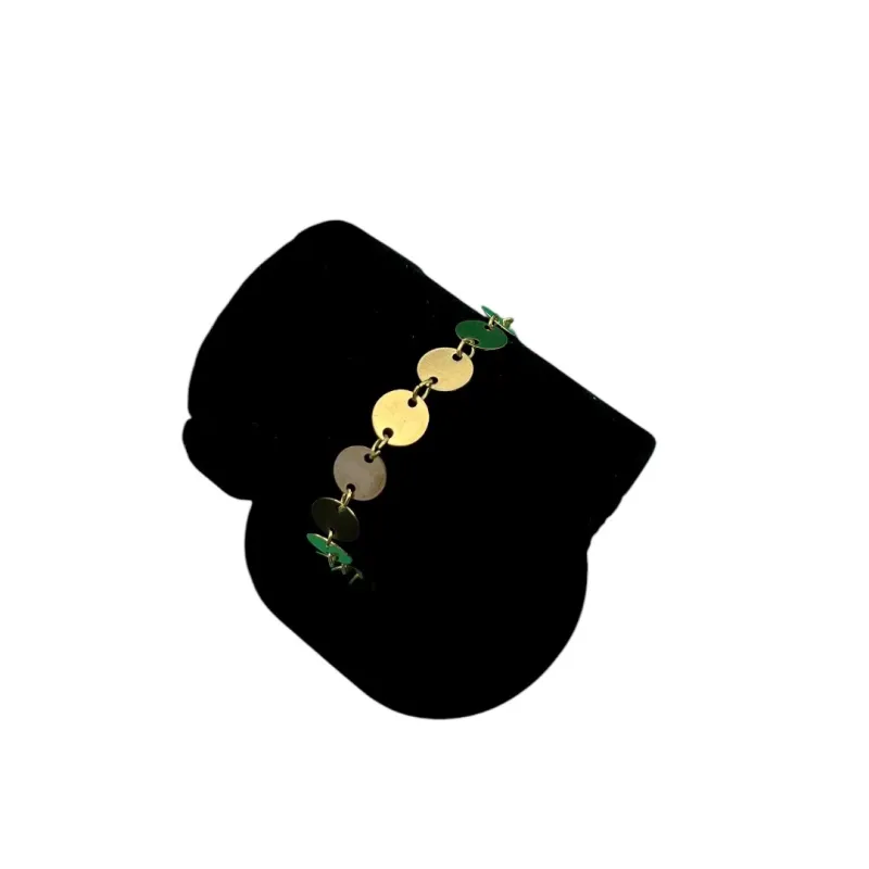PULSEIRA CORRENTE MEDALHAS LISA COM EXTENSOR - BANHADO A OURO 18K PULSEIRA CORRENTE MEDALHAS LISA COM EXTENSOR - BANHADO A OURO 18K