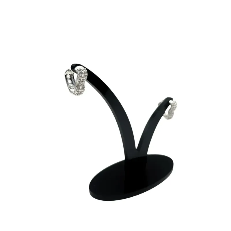 BRINCO ARGOLA CORAÇAO GRANDE  COM FILEIRA TRIPLA DE MICRO ZIRCÔNIA CRISTAL DE DETALHES EM BOLINHAS  - BANHADO A PRATA 925 BRINCO ARGOLA CORAÇAO GRANDE  COM FILEIRA TRIPLA DE MICRO ZIRCÔNIA CRISTAL DE DETALHES EM BOLINHAS  - BANHADO A PRATA 925