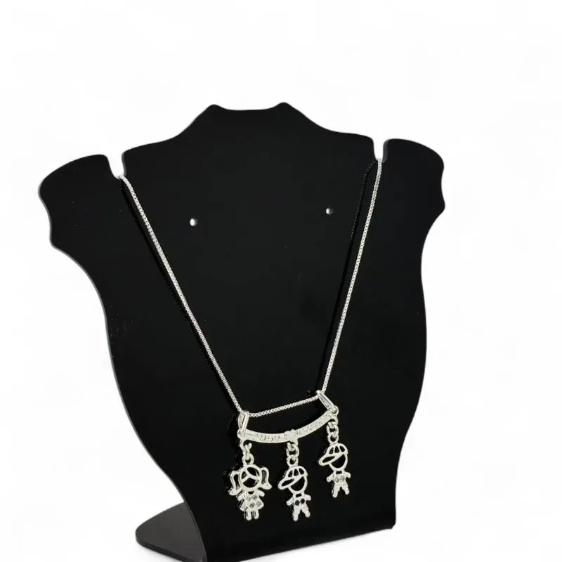 CORRENTE VENEZIANA CANGA TRIO BONECOS DOIS MENINOS E UMA MENINA VAZADOS ZIRCÔNIA CRISTAL E ZIRCÔNIA AZUL - BANHADO A PRATA 925 CORRENTE VENEZIANA CANGA TRIO BONECOS DOIS MENINOS E UMA MENINA VAZADOS ZIRCÔNIA CRISTAL E ZIRCÔNIA AZUL - BANHADO A PRATA 925