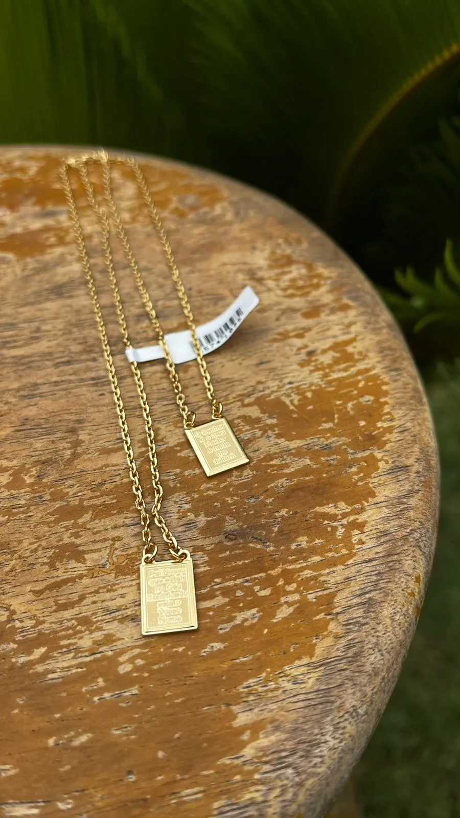 ESCÁPULARIO CARTHIE O SENHOR É MEU PASTOR E NADA ME FALTARA - BANHADO A OURO 18K