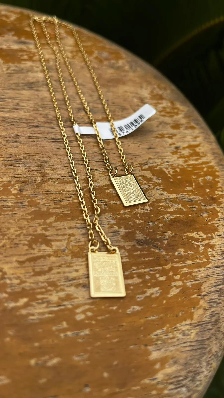 ESCÁPULARIO CARTHIE O SENHOR É MEU PASTOR E NADA ME FALTARA - BANHADO A OURO 18K