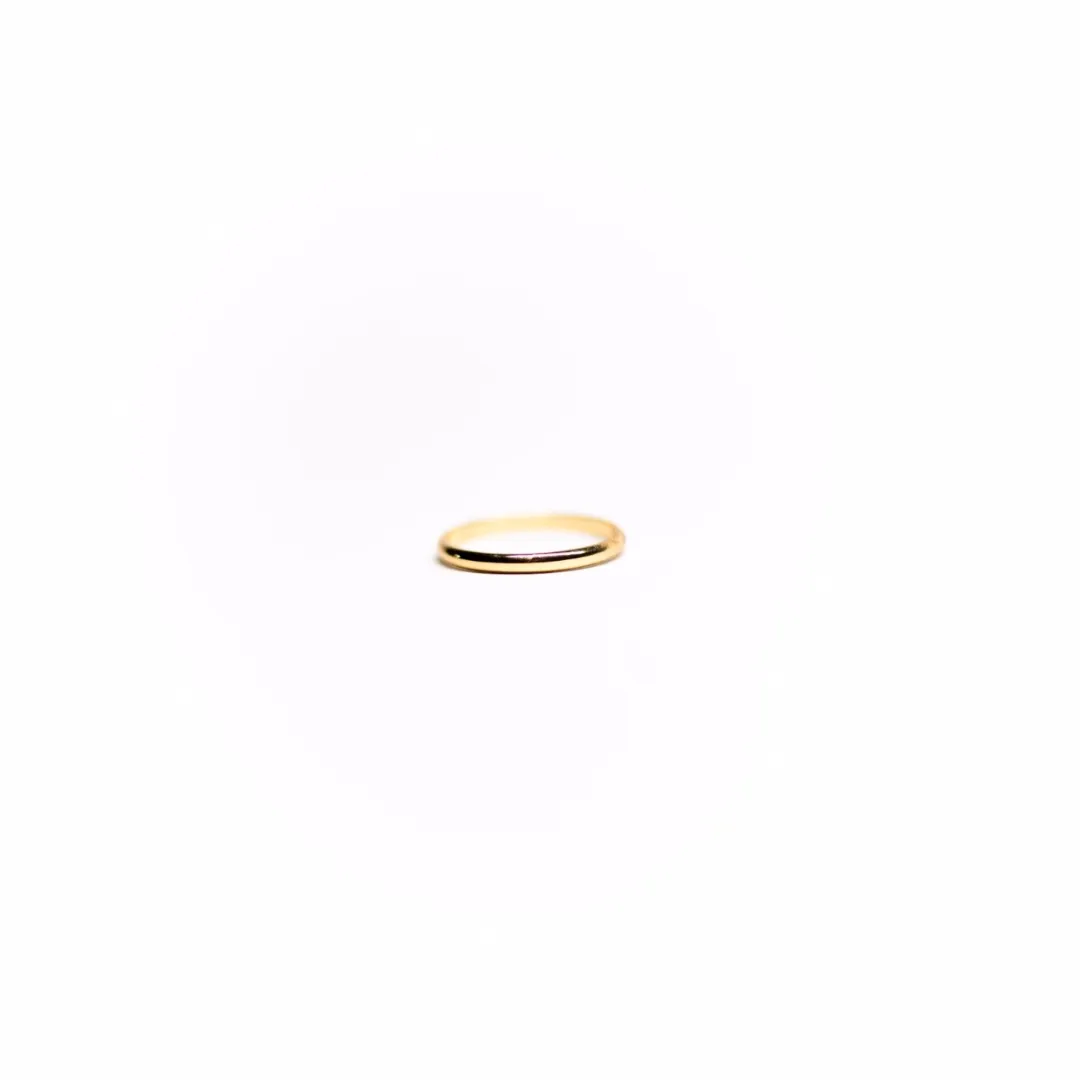 ALIANÇA TRADICIONAL REDONDA ANATÓMICA  2MM Nª18- BANHADO A OURO 18K