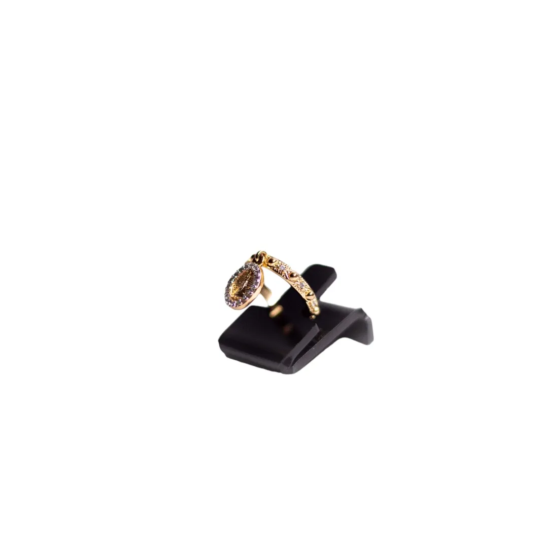 ANEL NOSSA SENHORA PENDURADO REDONDO COM ZIRCONIA CRISTAL Nª13-OU