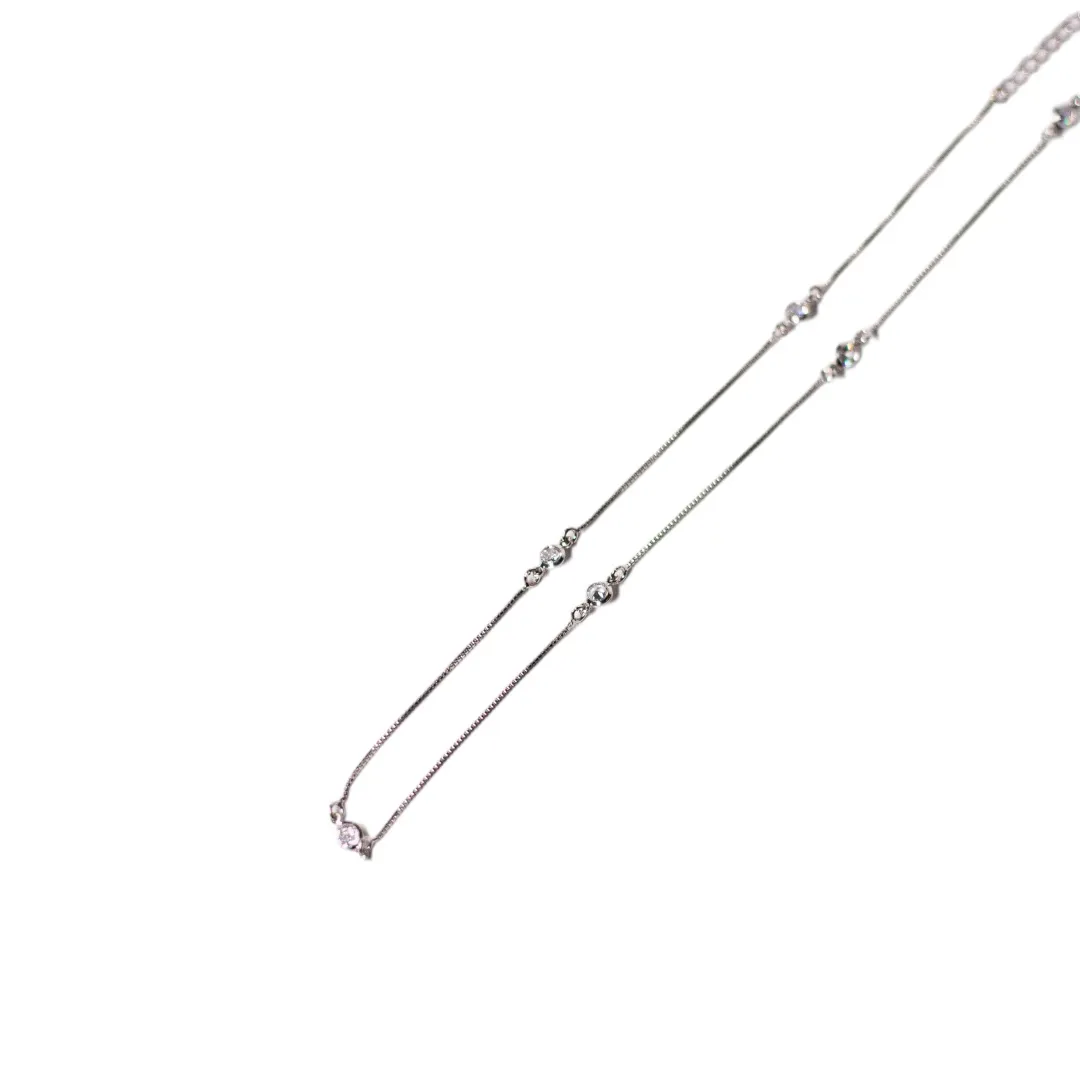 CORRENTE VENEZIANA COM PONTO DE LUZ COM EXTENSOR - BANHADO A RÓDIO BRANCO