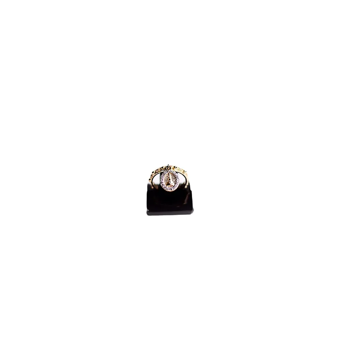 ANEL NOSSA SENHORA PENDURADO REDONDO COM ZIRCONIA CRISTAL Nª13-OU
