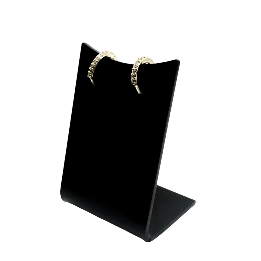 BRINCO ARGOLA FILEIRA UNICA ZIRCONIA CRISTAL MÉDIO- BANHADO A OURO 18K