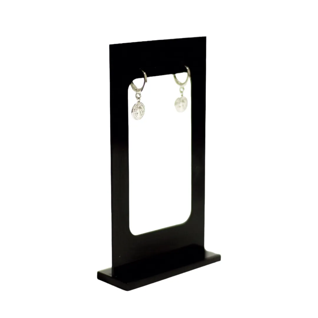 BRINCO ARGOLA MEDALHA  SANTO - BANHADO A RÓDIO BRANCO