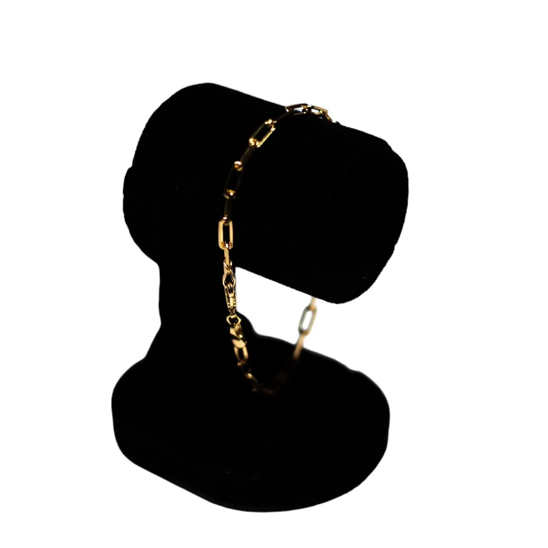 PULSEIRA MASCULINA CARTHIE MÉDIO COM FECHO MOSQUETÃO -  BANHADO A OURO 18K