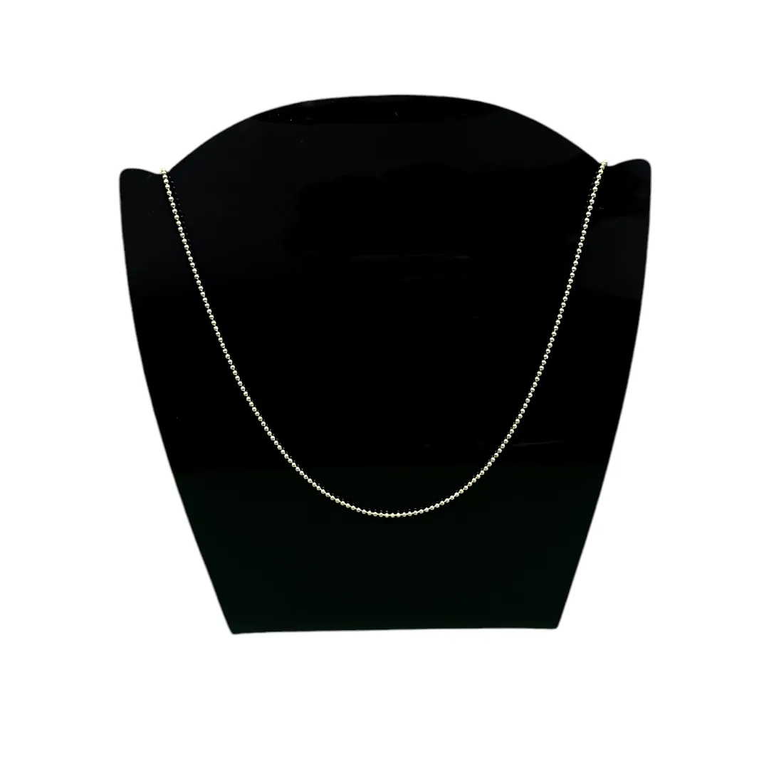 CORRENTE AVULSA BOLINHAS 60CM - BANHADO A OURO 18K