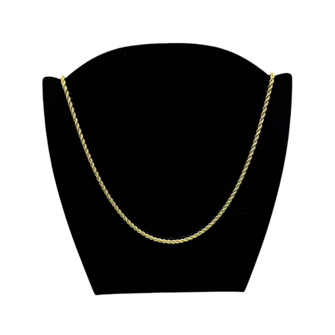 CORRENTE AVULSA CORDÃO BAIANO 45CM -  BANHADO A OURO 18K