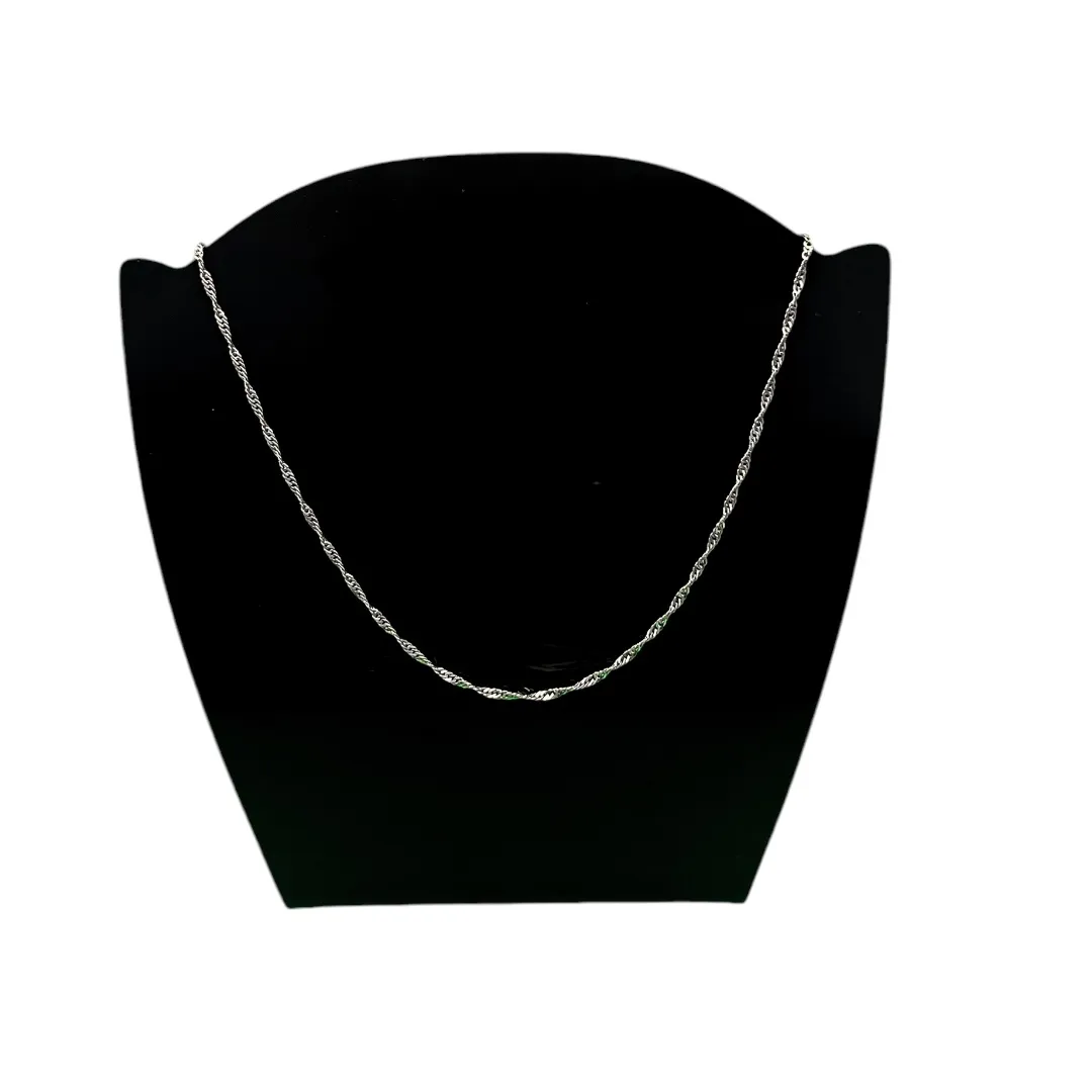 CORRENTE AVULSA SINGAPURA 35CM INFANTIL - BANHADO A RODIO BRANCO