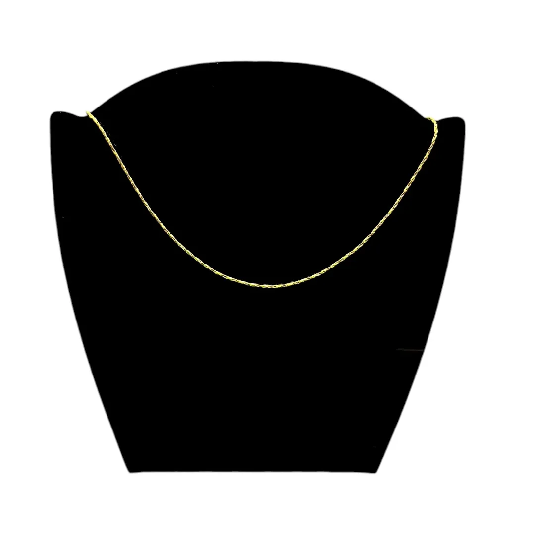 CORRENTE LAMINADA 35CM INFANTIL - BANHADO A OURO 18K