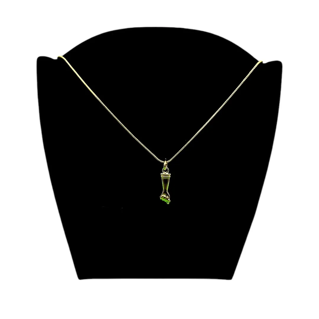 CORRENTE VENEZIANA COM MÃO DE FATIMA (FIGA) LISA 45CM - BANHADO A OURO 18K
