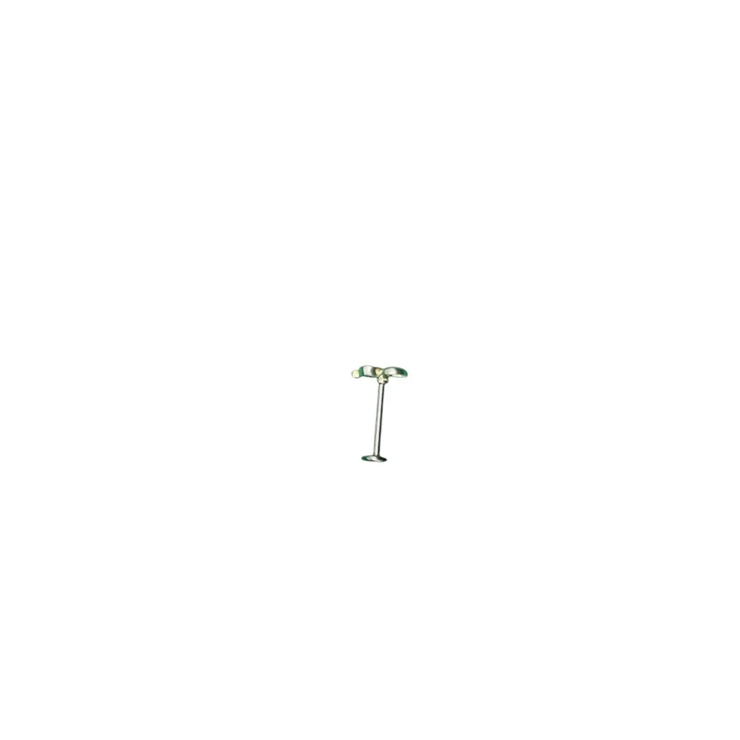 PIERCING PINO BOLINHAS COM COM ZIRCONIA CRISTAL 9MM -PRATA 925