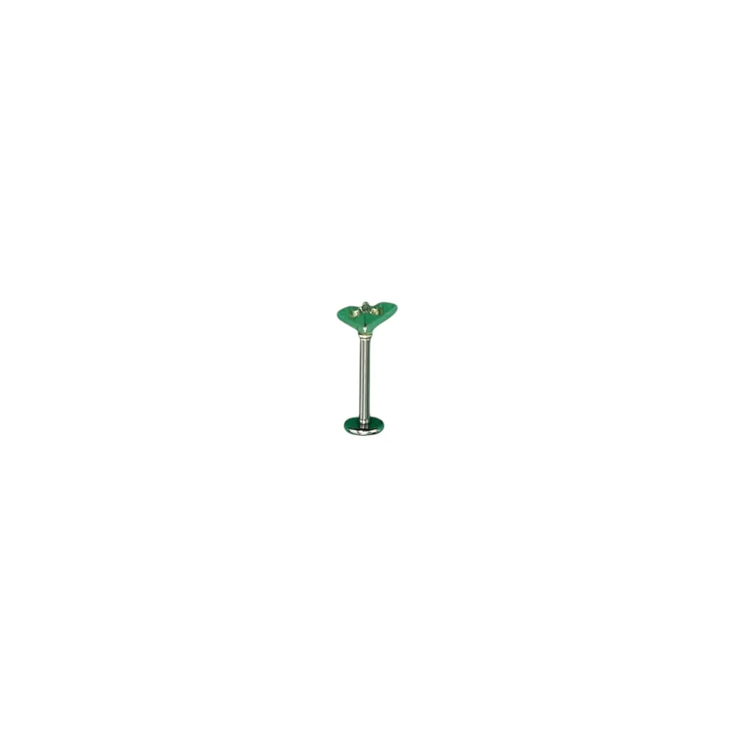 PIERCING LABRET PINO TRIANGULO COM ZIRCONIA CRISTAL 9MM -PRATA 925