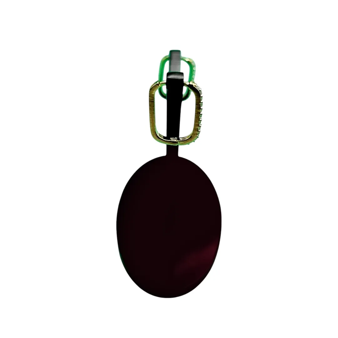 BRINCO ARGOLA QUADRADA CUMPRIDO COM CRAVAÇÃO DE MICRO ZIRCONIA CRISTAL GRANDE - BANHADO A OURO 18K