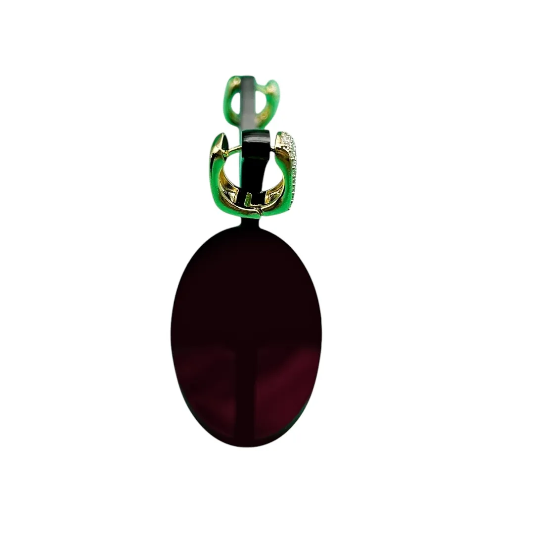 BRINCO ARGOLA MÉDIA QUADRADA ABAULADA CRAVEJADO COM MICRO ZIRCONIA CRISTAL- BANHADO A OURO 18K
