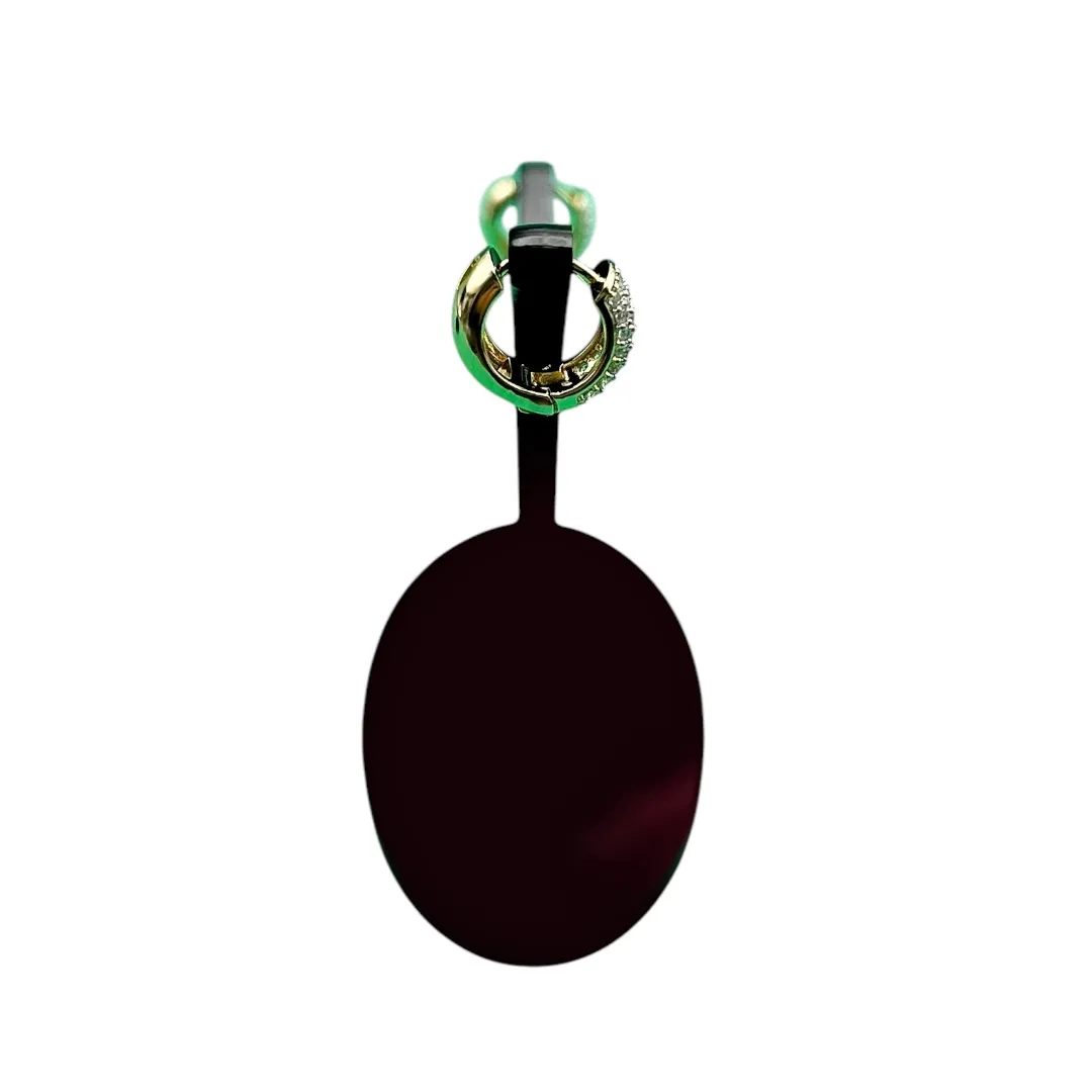 BRINCO ARGOLA MÉDIA GORDINHA 4 FILEIRA CRAVADA COM MICRO ZIRCONIA CRISTAL- BANHADO A OURO 18K