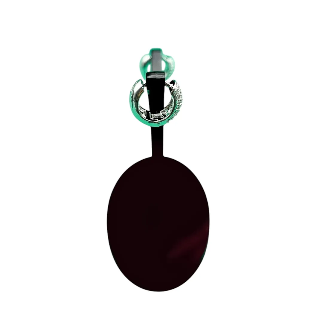 BRINCO ARGOLA MÉDIA GORDINHA 4 FILEIRA CRAVADA COM MICRO ZIRCONIA CRISTAL- BANHADO A PRATA 925