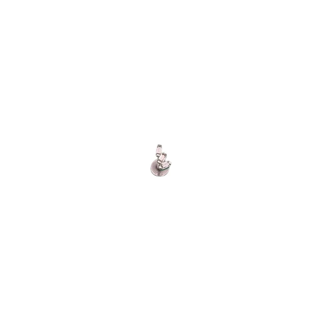 PIERCING PINO COM ZIRCONIA CRISTAL NAVETE 9MM -PRATA 925
