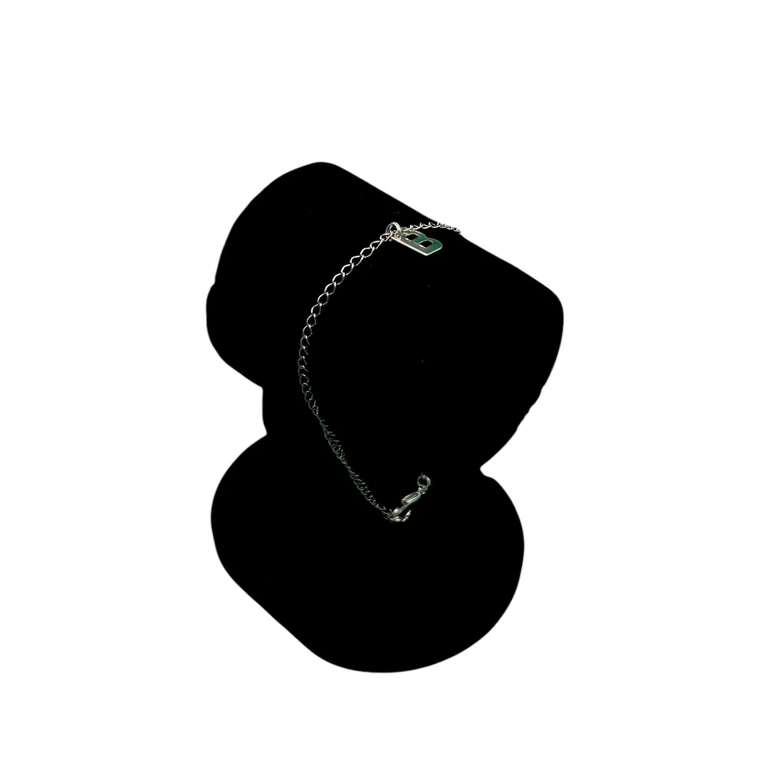PULSEIRA GRUMET FINO COM INCIAL B- BANHADO A PRATA 925
