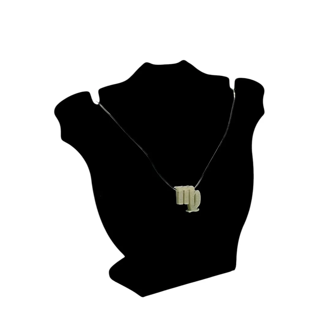 CORRENTE FIO DE SILICONE COM PINGENTE MADRÉROLA SIGNO VIRGEM- BANHADO A OURO 18K