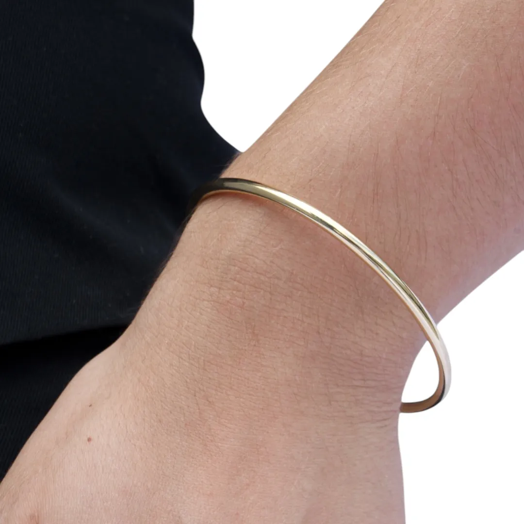 PULSEIRA PANDORA BRACELETE RIGIDO FECHO QUADRADO LISO- BANHADO A OURO 18K