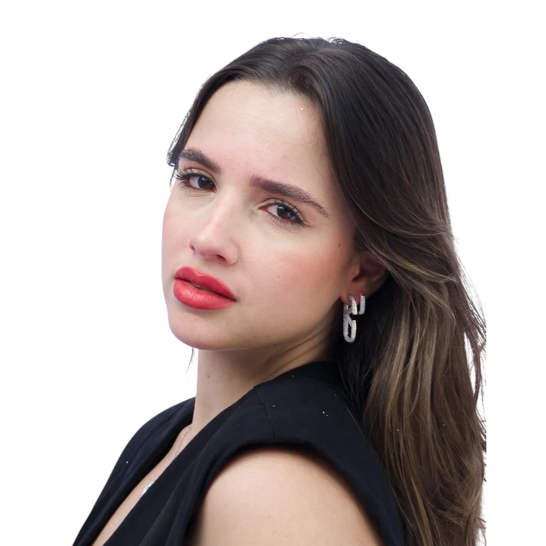 BRINCO INSPIRAÇÃO COM MICRO ZIRCONIA CRISTAL - BANHADO A PRATA 925