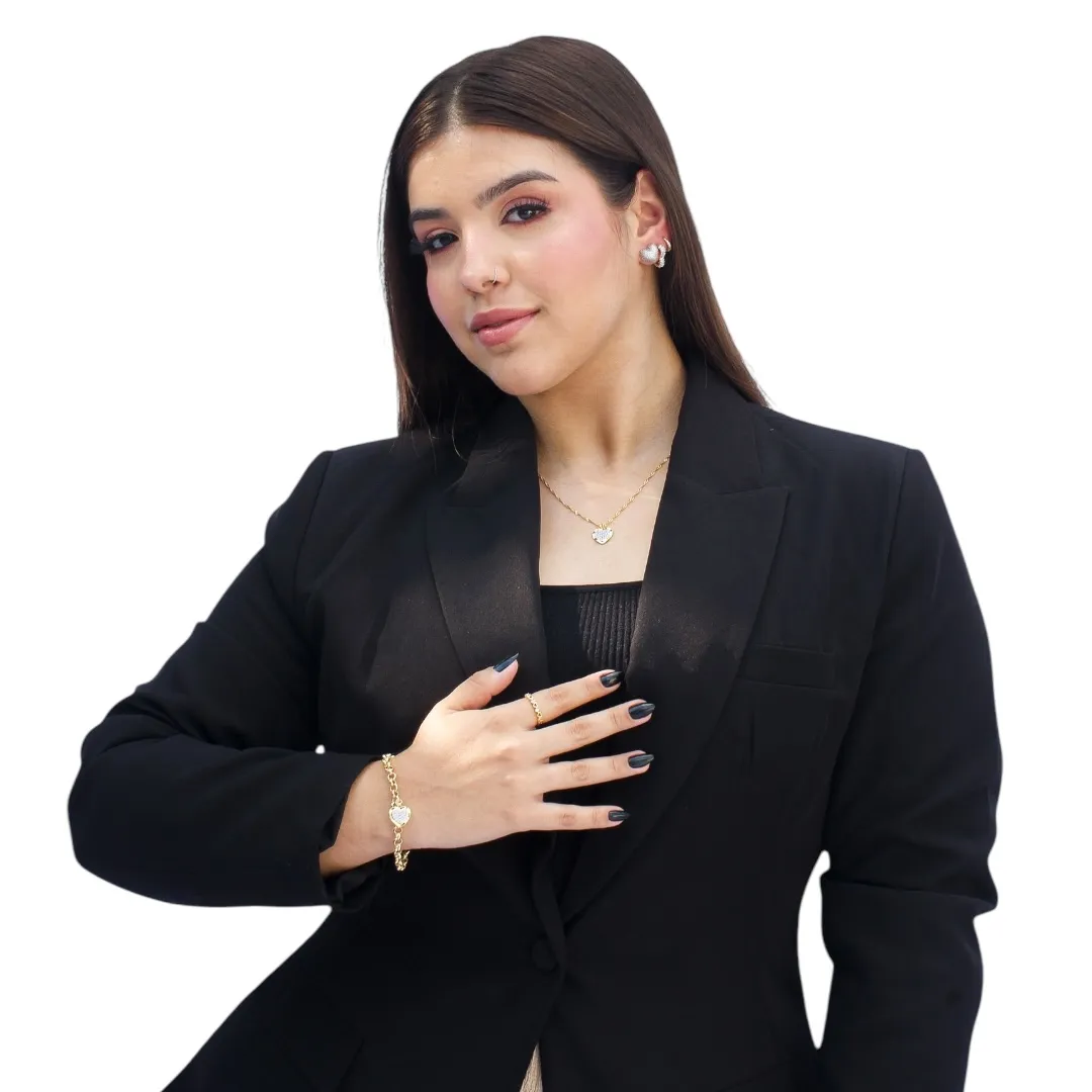 BRINCO CORAÇÃO CHEIO COM MICRO ZIRCÔNIA CRISTAL - BANHADO A OURO 18K