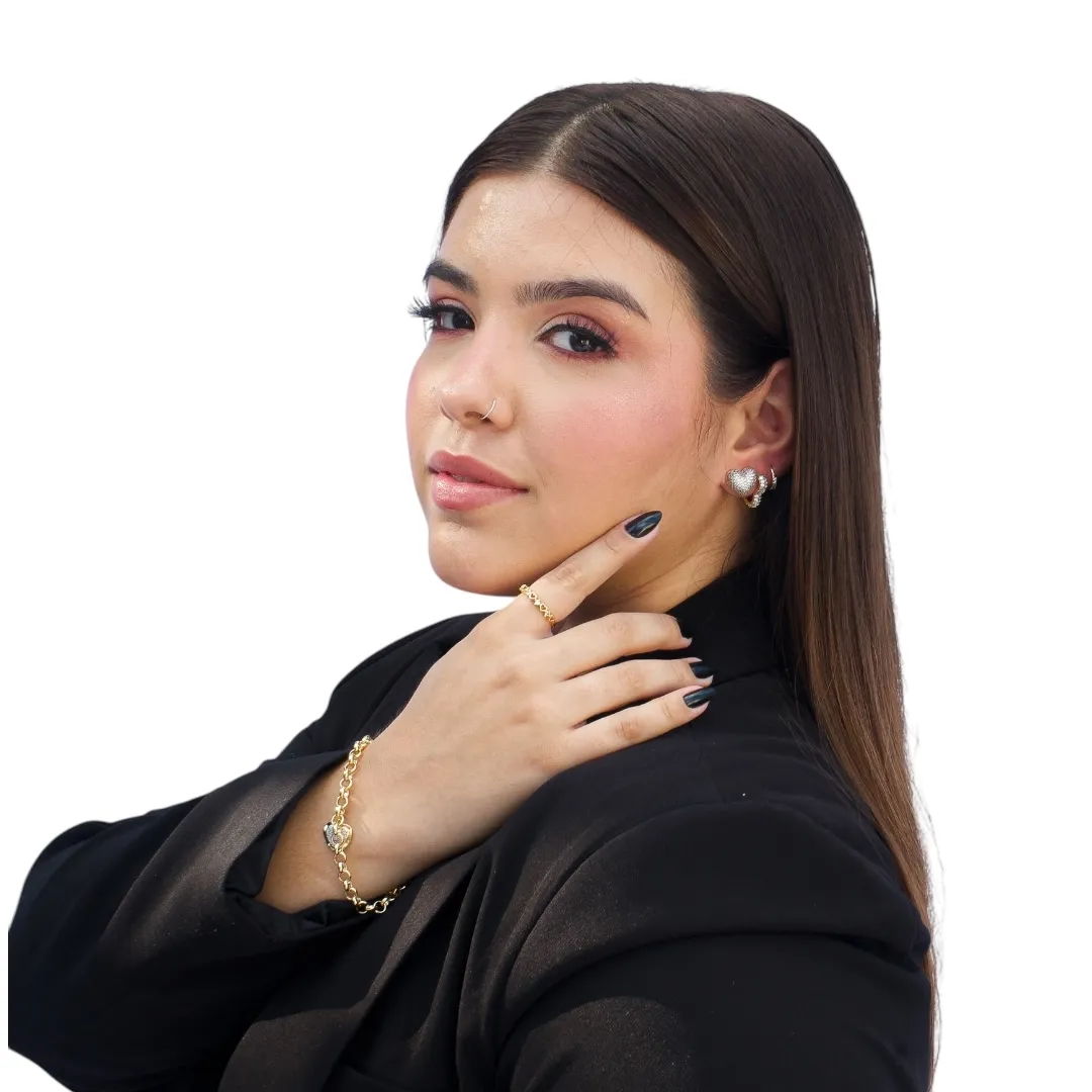 BRINCO CORAÇÃO CHEIO COM MICRO ZIRCÔNIA CRISTAL - BANHADO A OURO 18K