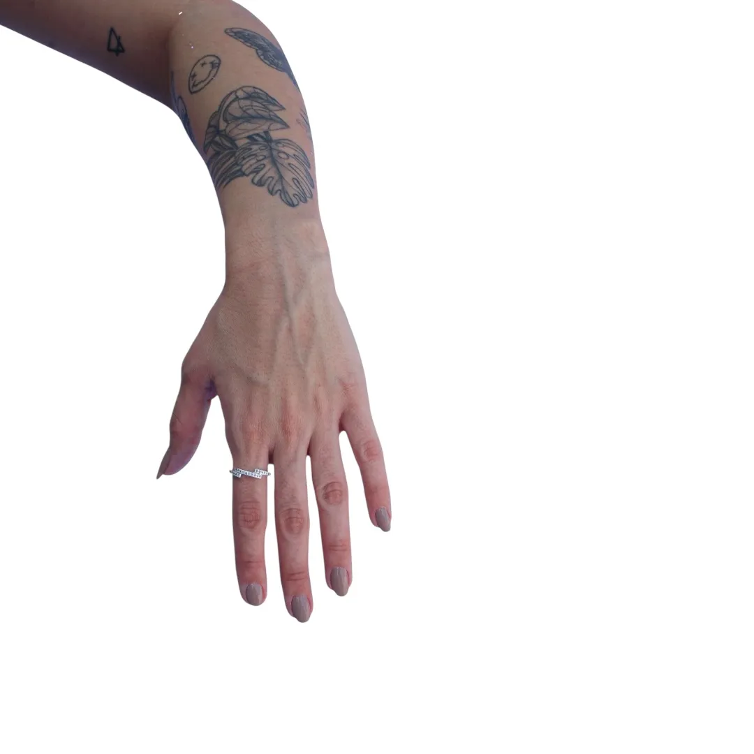 ANEL FIO TRIPLO COM MICRO ZIRCONIA CRISTAL Nº 22- BANHADO A PRATA 925