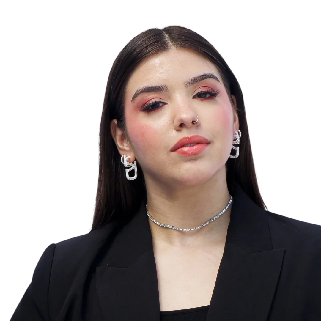 CHOKER RIVIERA GROSSO ZIRCONIA CRISTAL COM EXTENSOR - BANHADO A RÓDIO BRANCO