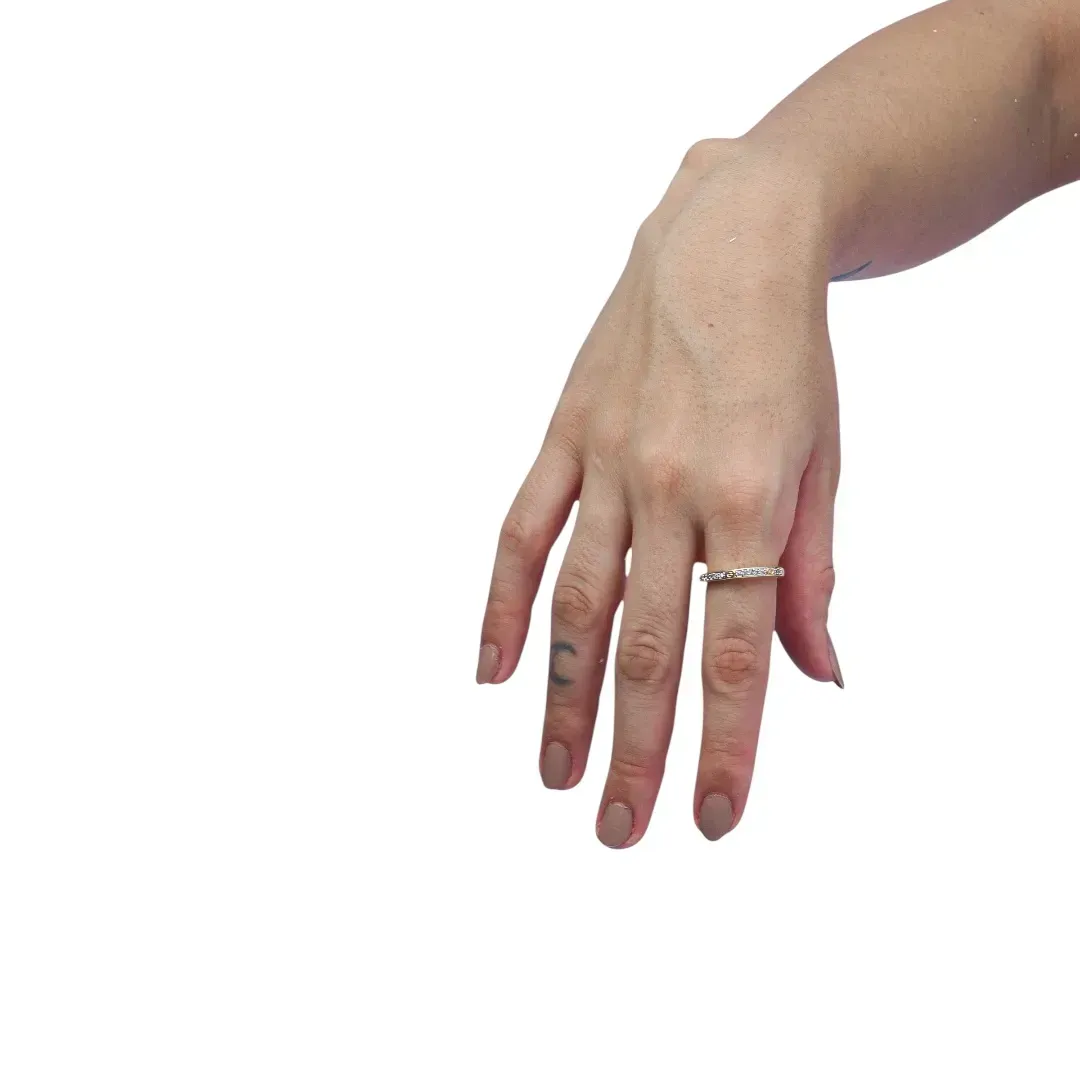 ANEL INSPIRAÇÃO APARADOR COM MICRO ZIRCONIA CRISTAL E SÍMBOLO MARCA   Nº20- BANHADO A OURO 18K