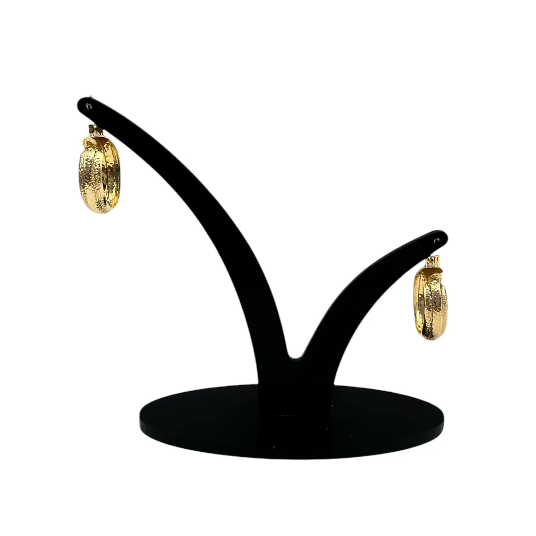BRINCO ARGOLA  GORDINHA FOSCA SIMPLES MEDIA- BANHADO A OURO 18K