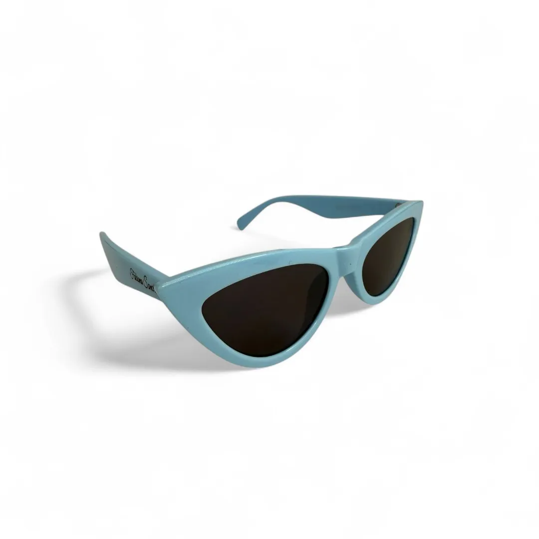 ÓCULOS DE SOL GATINHO AZUL BEBE COM LENTE CINZA CLARO ARMAÇÃO AZUL BEBE COM PROTEÇÃO UV 400 - MARCA PROPRIA
