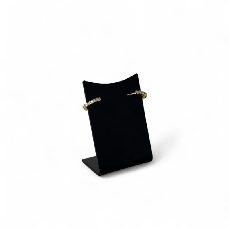 BRINCO ARGOLA SIMPLES COM FILEIRA UNICA ZIRCONIA CRISTAL- BANHADO A OURO 18K