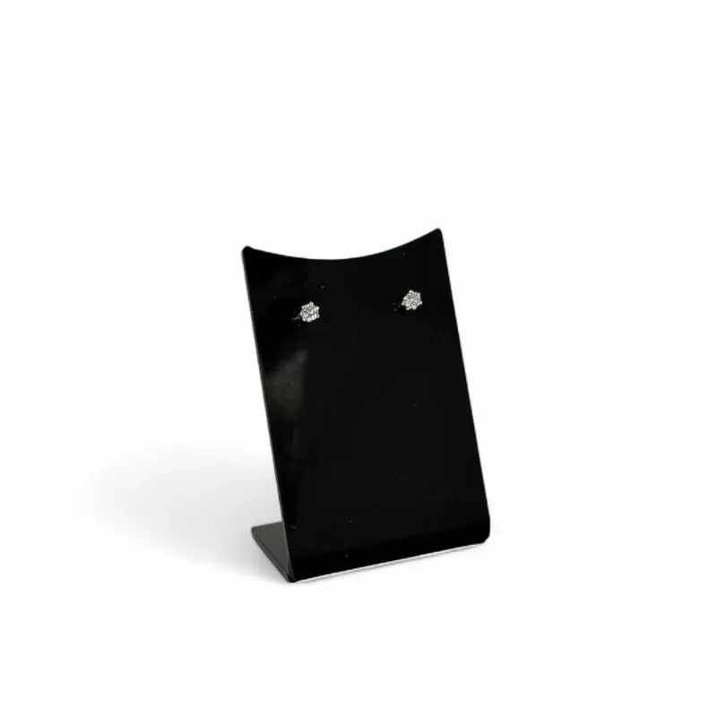 BRINCO PEQUENO PONTO DE LUZ PEQUENO FLOR CRISTAL- BANHADO A PRATA 925