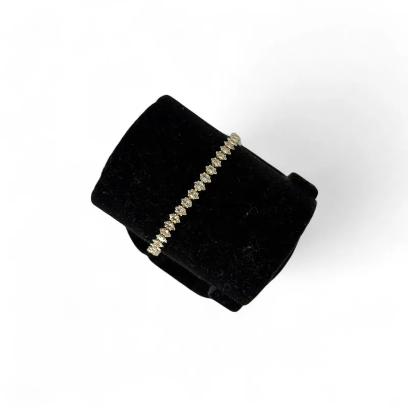 PULSEIRA RIVIERA NAVETE OVAL MÉDIA COM EXTENSOR  - BANHADO A OURO 18K