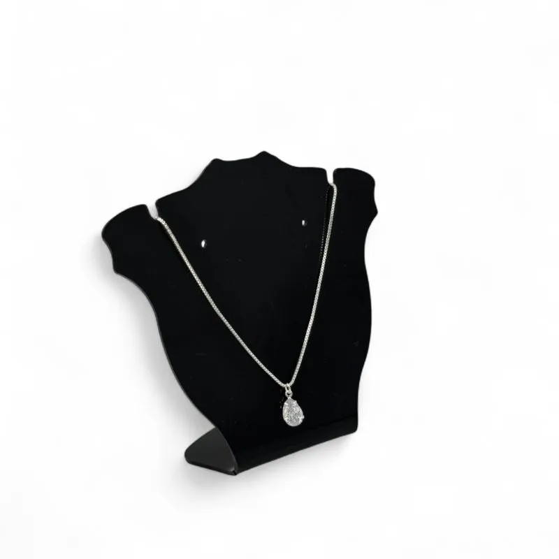 CORRENTE VENEZIANA PONTO DE LUZ GOTA LISO S/ EXTENSOR - BANHADO A PRATA 925