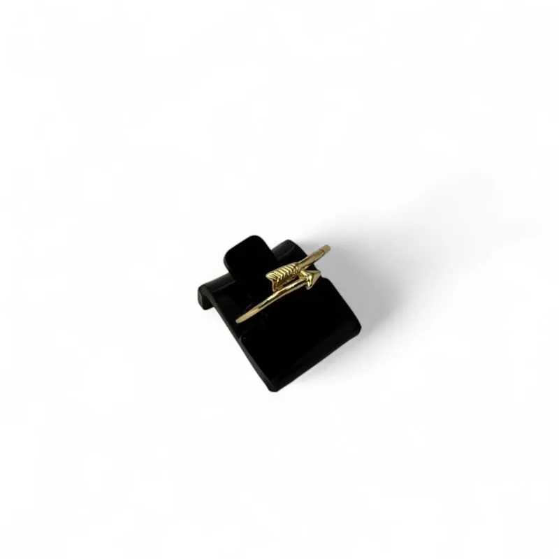 ANEL REGULÀVEL FLECHA  LISO  - BANHADO A OURO 18K