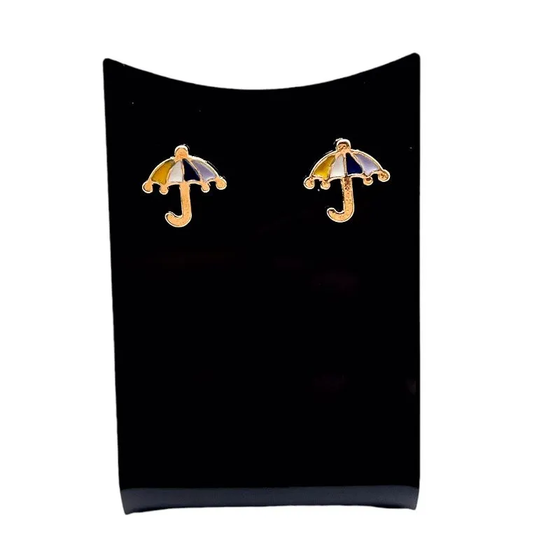 BRINCO INFANTIL GUARDA-CHUVA RESINADO  -BANHADO A OURO 18K