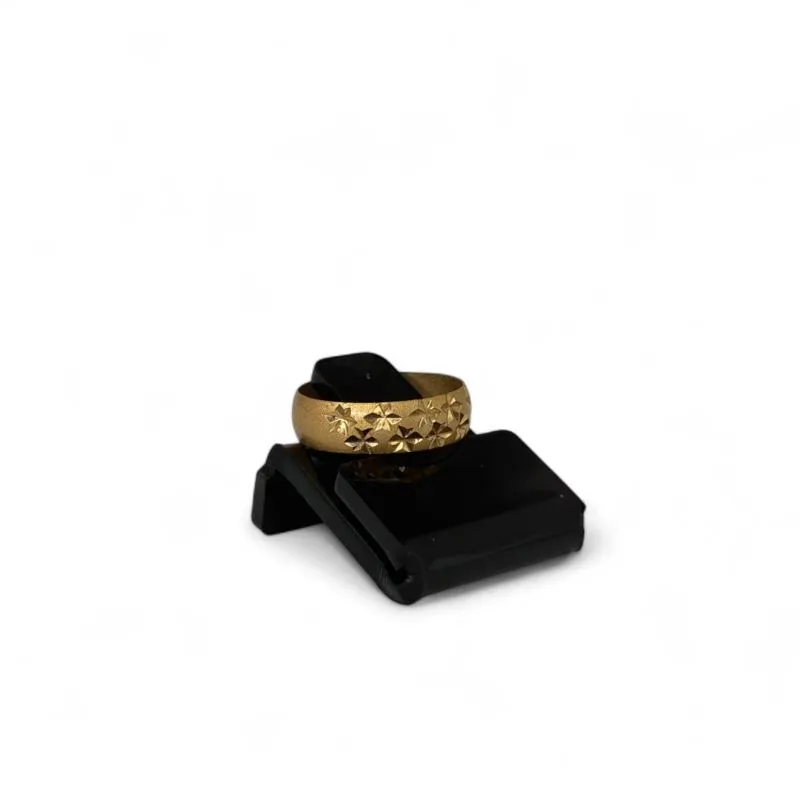 ALIANÇA ESTRELINHA FOSCA 7MM Nª17 - BANHADO A OURO 18K