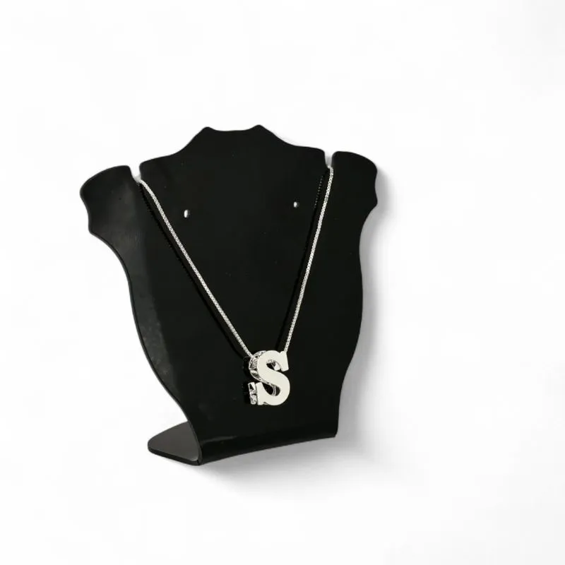 CORRENTE VENEZIANA COM INICIAL S MÉDIO - BANHADO A PRATA 925