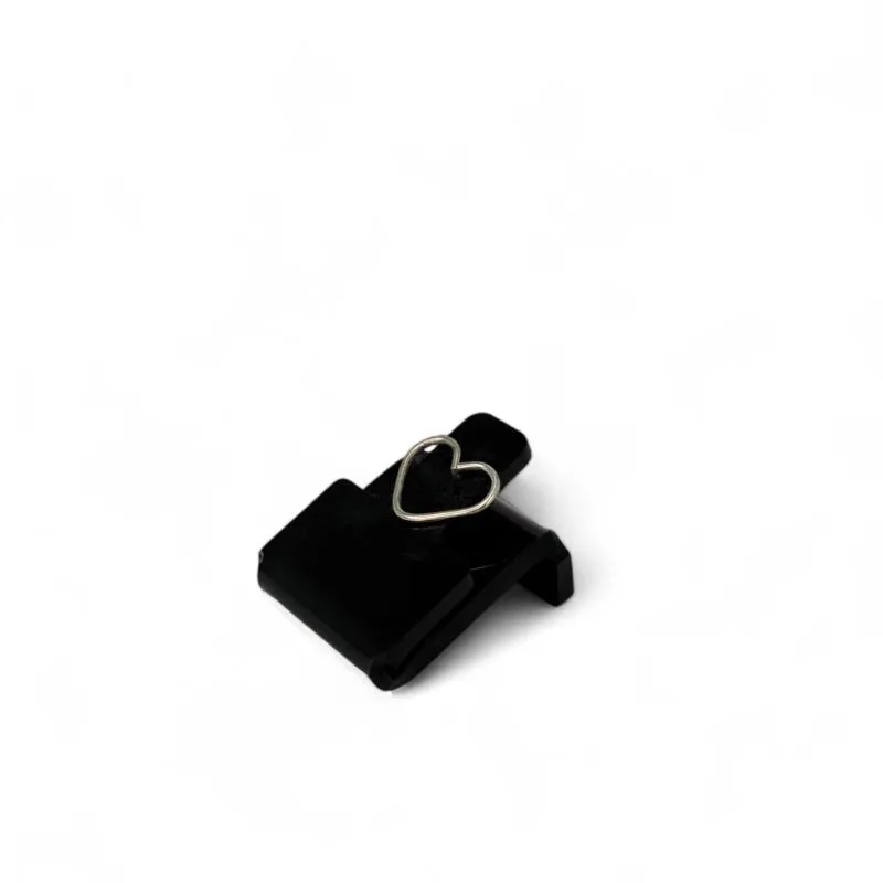 PIERCING ARGOLA CORAÇÃO SIMPLES - PRATA 925